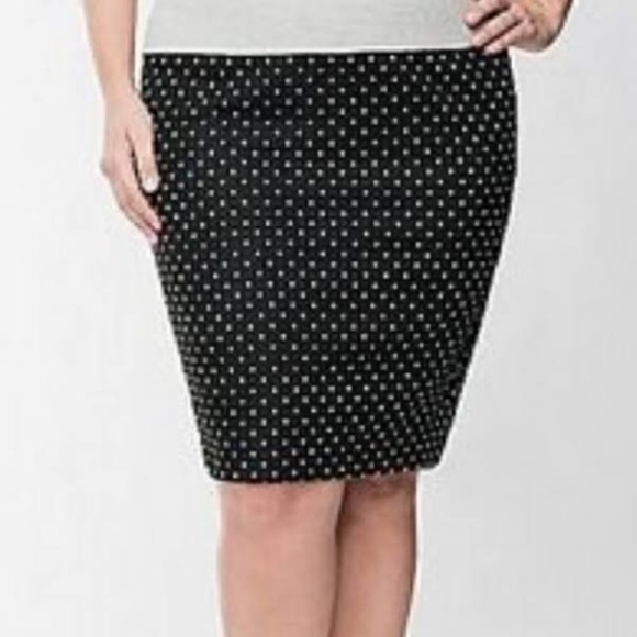 Lane Bryant Polka Dot Pencil Skirt Size 18 - Picture 1 of 4